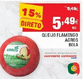 Continente Queijo Flamengo Agros Bola promoção