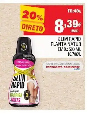 Continente Slim Rapid Planta Natur 500ml promoção