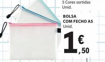 E.Leclerc Bolsa com fecho a5 promoção