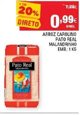 Continente Arroz Carolino Pato Real Malandrinho 1kg promoção