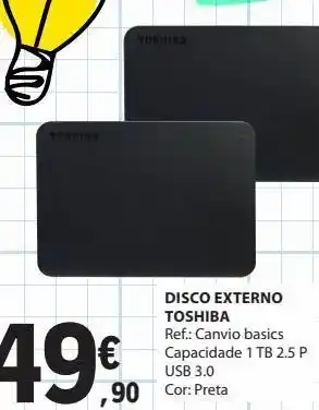 E.Leclerc Disco externo toshiba promoção