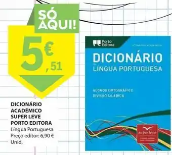 E.Leclerc Dicionário académico super leve porto editora promoção