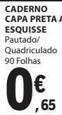 E.Leclerc Caderno capa preta a4 esquisse promoção