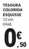 E.Leclerc Tesoura colorida esquisse promoção