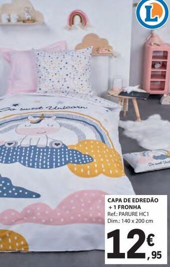 E.Leclerc Capa de edredão + 1 fronha promoção