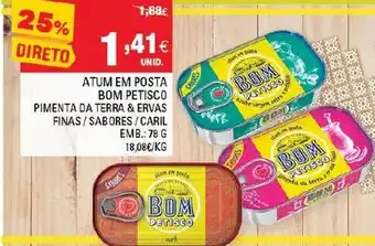 Continente Atum em Posta Bom Petisco 78g promoção