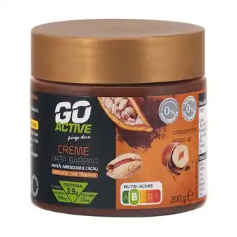 Pingo Doce Creme de barrar avelã amendoim e cacau go active promoção