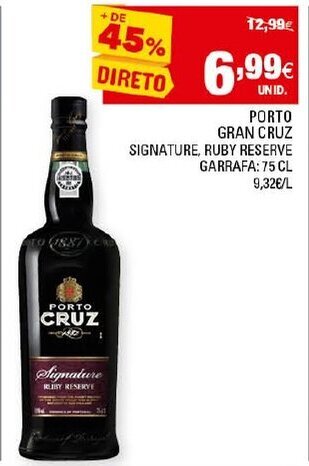 Continente Porto Gran Cruz 75cl promoção