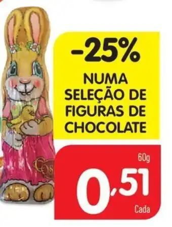 Minipreço Numa Seleção de Figuras de Chocolate 60g promoção