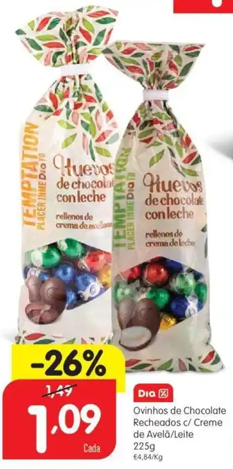 Minipreço Ovinhos de Chocolate Recheados c? Creme de Avelã/Leite 225g promoção