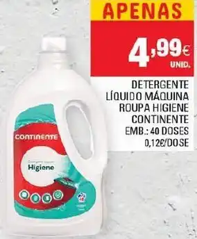 Continente Detergente Líquido Máquina Roupa Higiene promoção