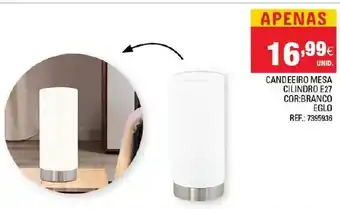 Continente Candeeiro Mesa Cilindro E27 promoção
