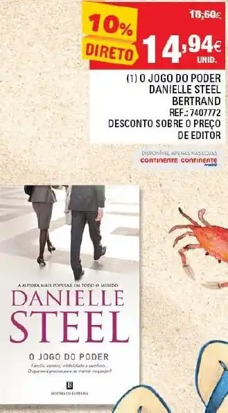 Continente O Jogo do Poder Danielle Steel promoção