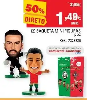 Continente Saqueta Mini Figuras FPF promoção