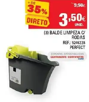 Continente Balde Limpeza C/ Rodas promoção