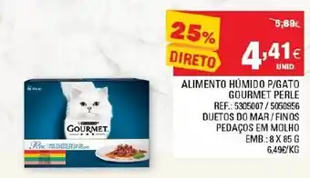 Continente Alimento Húmido p/ Gato Goumet Perle 8x85g promoção