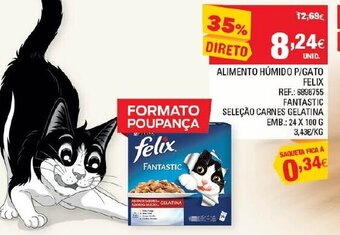 Continente Alimento Húmido P/ Gato Felix 24x100g promoção