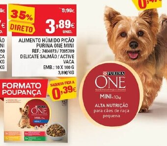 Alimento Húmido P/Cão Purina One Mini 10x100g