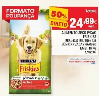 Continente Alimento Seco P/Cão Friskies 18kg promoção
