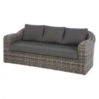 Hôma Sofá mooréa cinza 3 lugares promoção