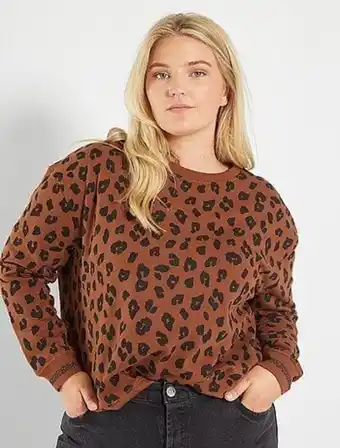 Sweatshirt com estampado 'leopardo'