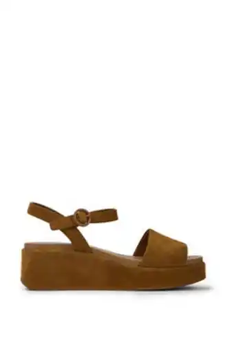 Springfield Sandalias de piel nobuk marrón para mujer promoção