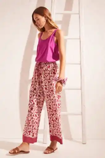 Pantalón largo estampado morado