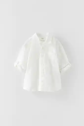 ZARA Camisa com linho promoção