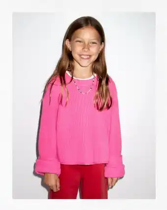 ZARA Camisola de malha half cardigan promoção