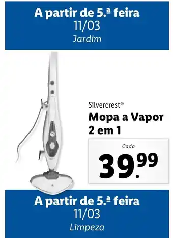 Lidl Mopa Vapor 2 em 1 Silvercrest promoção