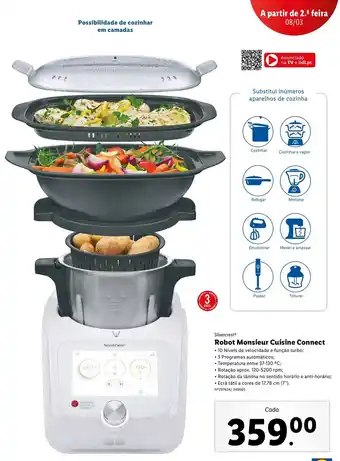 Lidl Robot Monsieur Cuisine Connect Silvercrest promoção