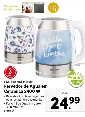 Lidl Fervedor de Água em Carâmica 2400W promoção