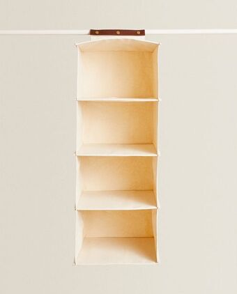 ZARA HOME Organizador de lona e pele para pendurar promoção