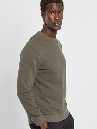 Kiabi Sweatshirt em piqué de algodão promoção