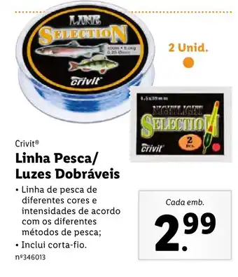 Lidl Linha Pesca/Luzes Dobráveis promoção