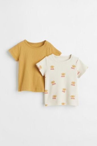 H&M Pack de 2 t-shirts em algodão promoção