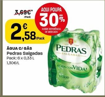 Intermarché Água com gás pedras salgadas promoção