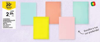Continente Caderno Agrafado A4PP Flex Pastel Note! promoção