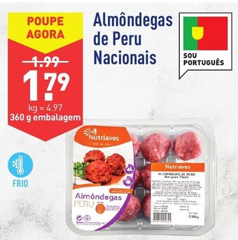 ALDI Almondegas de Peru Nacionais promoção