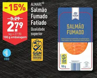 ALDI Salmao Fumado Fatiado 100g promoção