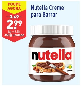 ALDI Nutella Creme para Barrar 350g promoção