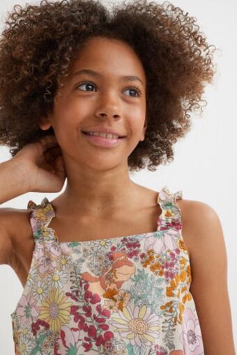 H&M Top de alças curto promoção