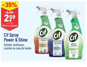 ALDI Cif Spray Power & Shine 750ml promoção