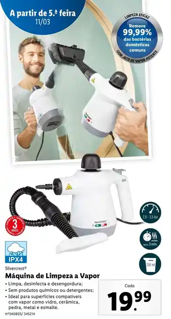 Lidl Maquina de Limpeza a Vapor promoção