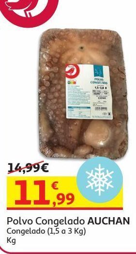Polvo congelado auchan:(1.5-3.0kg) kg