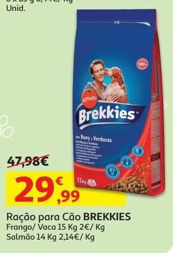 Auchan Ração cão brekkies promoção