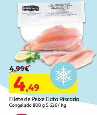 Auchan Filete peixe gato riscado:congelado 800 gr promoção