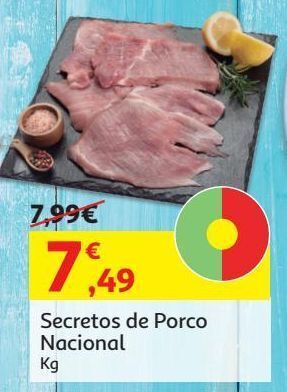 Auchan Porco nacional:secretos kg promoção