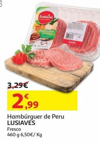 Auchan Hamburguer lusiaves:peru fresco 460 g promoção