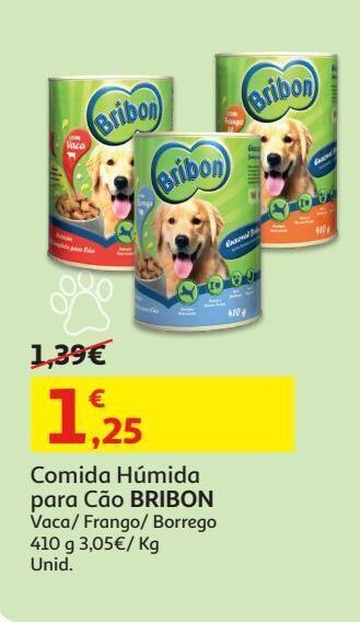 Auchan Comida húmida cão bribon promoção